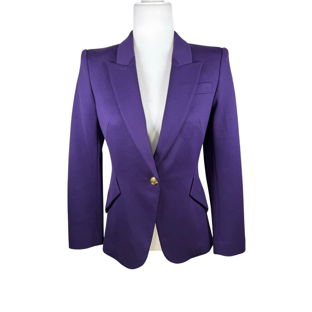 White House Black Market Women's Editor Blazer Comfort Stretch Purple